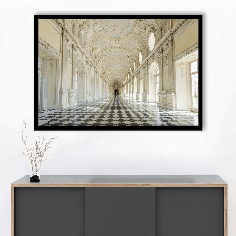 Italy Piedmont. The Galleria Grande Of The Venaria Reale LargeArt Prints, Framed Art Print, Picture Framed