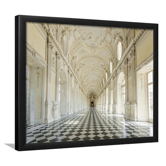Italy Piedmont. The Galleria Grande Of The Venaria Reale LargeArt Prints, Framed Art Print, Picture Framed
