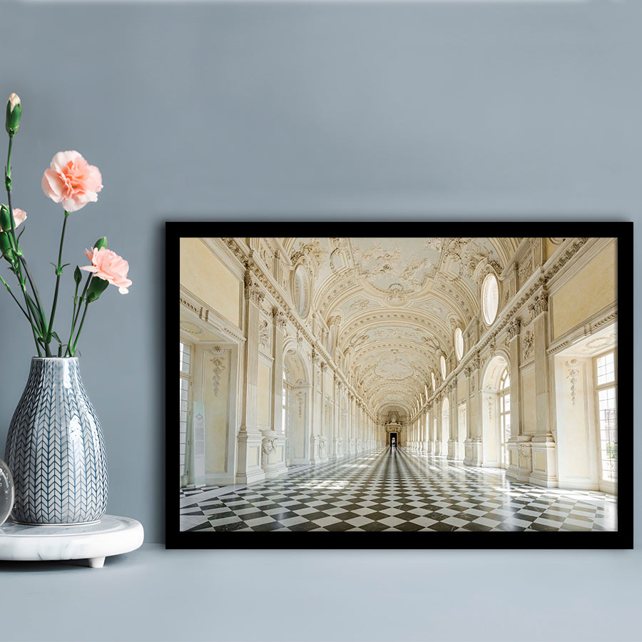 Italy Piedmont. The Galleria Grande Of The Venaria Reale LargeArt Prints, Framed Art Print, Picture Framed