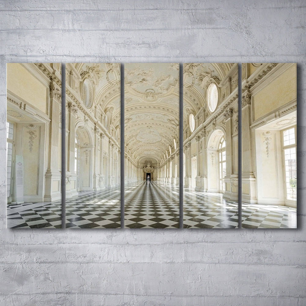 Italy Piedmont. the Galleria Grande of the Venaria reale Large Canvas, 5 Piece B Extra Large Cavas Print Wall Art Decor
