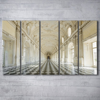 Italy Piedmont. the Galleria Grande of the Venaria reale Large Canvas, 5 Piece B Extra Large Cavas Print Wall Art Decor