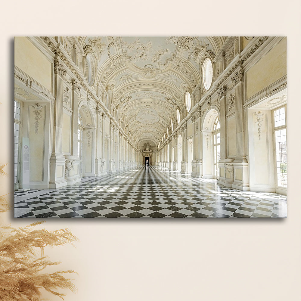 Italy Piedmont. the Galleria Grande of the Venaria reale Large Stretched Canvas, Cavas Print Wall Art Hom Decor