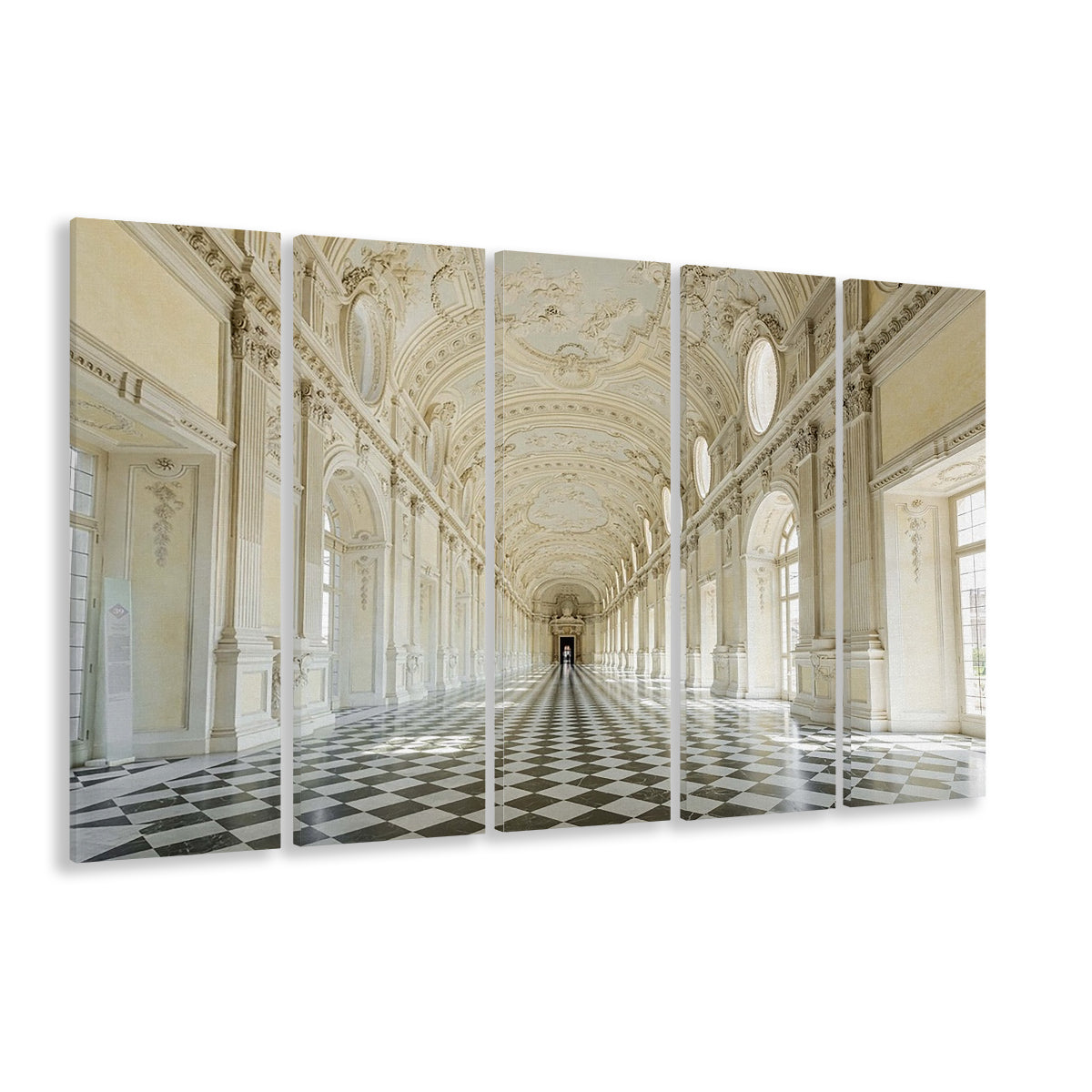 Italy Piedmont. the Galleria Grande of the Venaria reale Large Canvas, 5 Piece B Extra Large Cavas Print Wall Art Decor