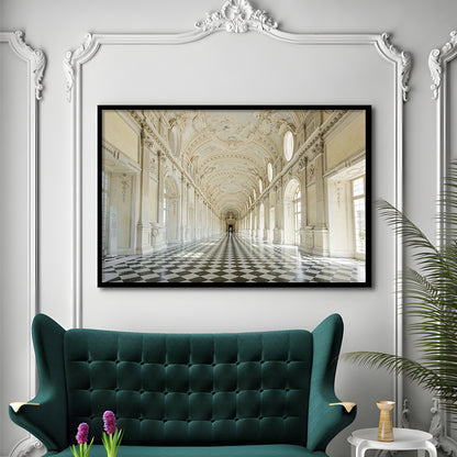 Italy Piedmont. The Galleria Grande Of The Venaria Reale LargeArt Prints, Framed Art Print, Picture Framed