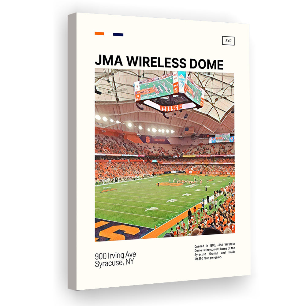 JMA Wireless Dome Print, Syracuse Orange Stadium Canvas Art, Fan Gifts, Sport Art, Canvas Print Wall Art