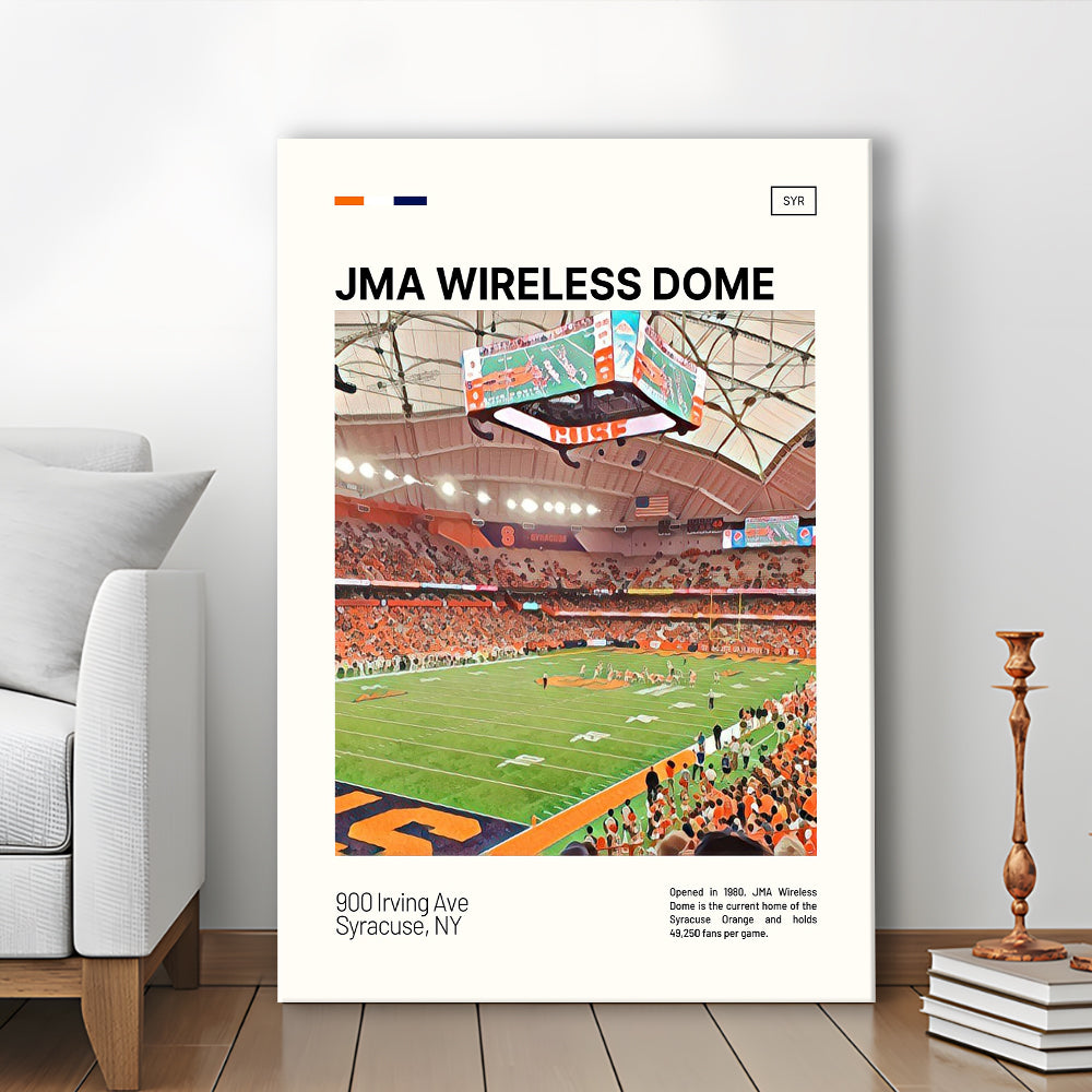 JMA Wireless Dome Print, Syracuse Orange Stadium Canvas Art, Fan Gifts, Sport Art, Canvas Print Wall Art