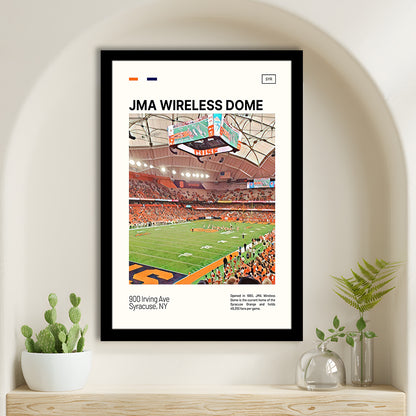 JMA Wireless Dome Print, Syracuse Orange Stadium Art, Gifts for him, Sport Art, Framed Art Print Wall Decor
