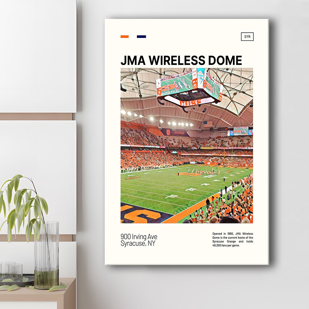 JMA Wireless Dome Print, Syracuse Orange Stadium Canvas Art, Fan Gifts, Sport Art, Canvas Print Wall Art