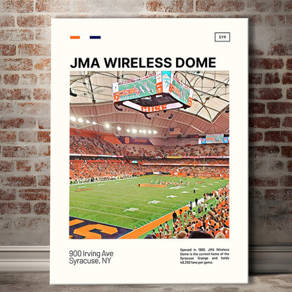 JMA Wireless Dome Print, Syracuse Orange Stadium Canvas Art, Fan Gifts, Sport Art, Canvas Print Wall Art