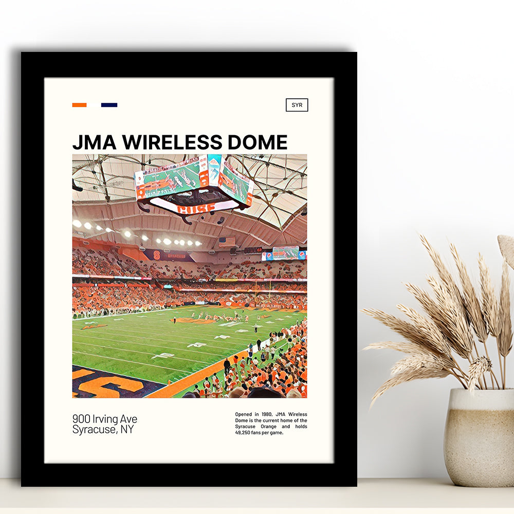 JMA Wireless Dome Print, Syracuse Orange Stadium Art, Gifts for him, Sport Art, Framed Art Print Wall Decor