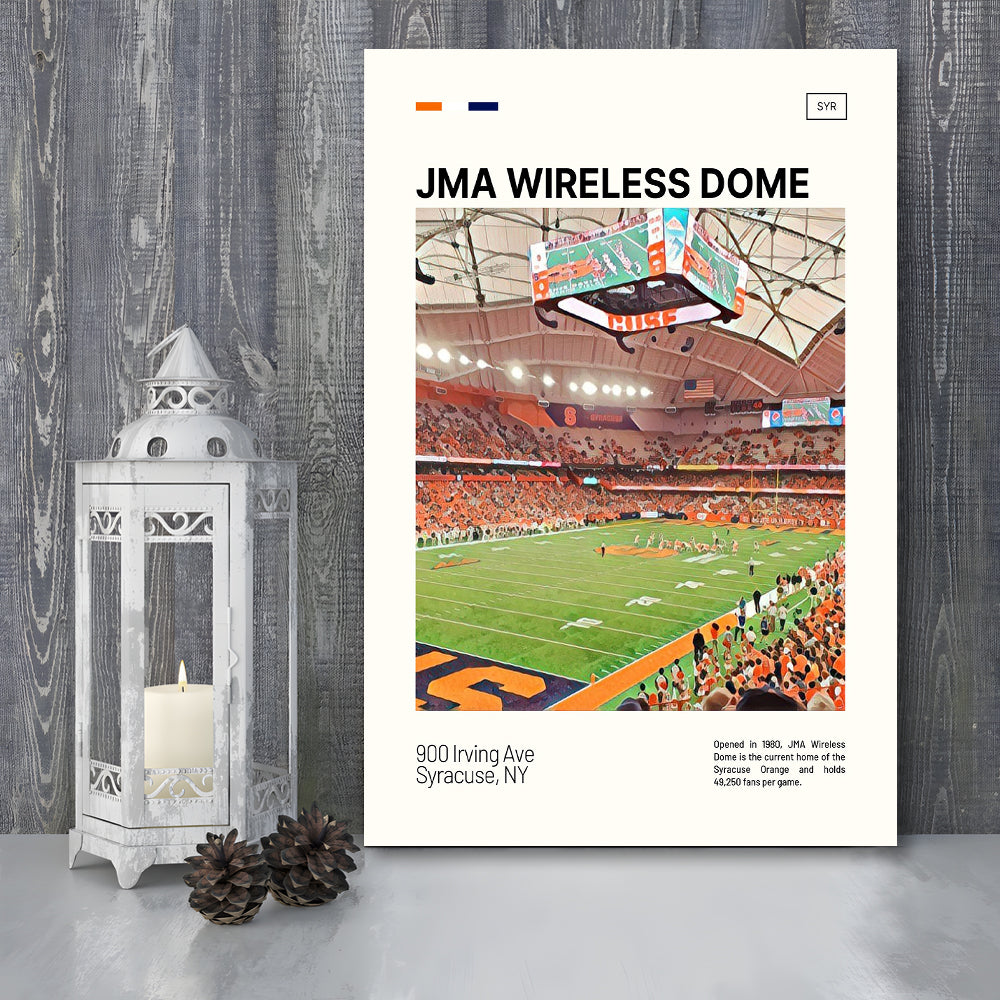 JMA Wireless Dome Print, Syracuse Orange Stadium Canvas Art, Fan Gifts, Sport Art, Canvas Print Wall Art