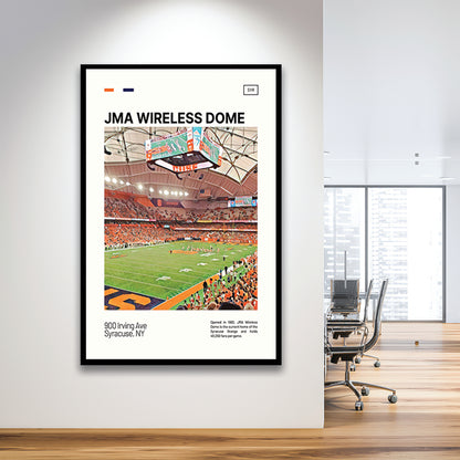 JMA Wireless Dome Print, Syracuse Orange Stadium Art, Gifts for him, Sport Art, Framed Art Print Wall Decor