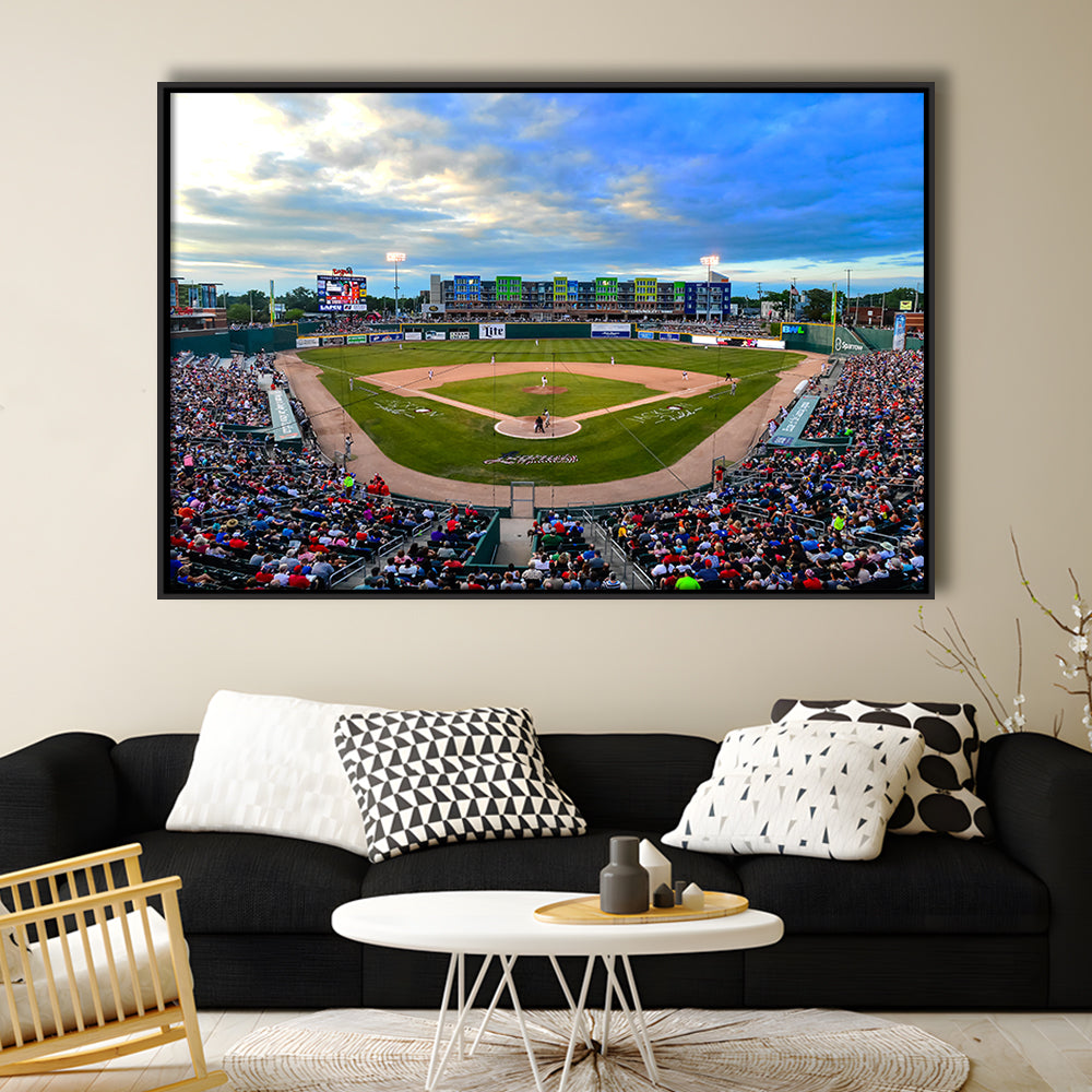 Jackson Field, Stadium Canvas, Sport Art, Framed Canvas Print Wall Art, Floating Frame