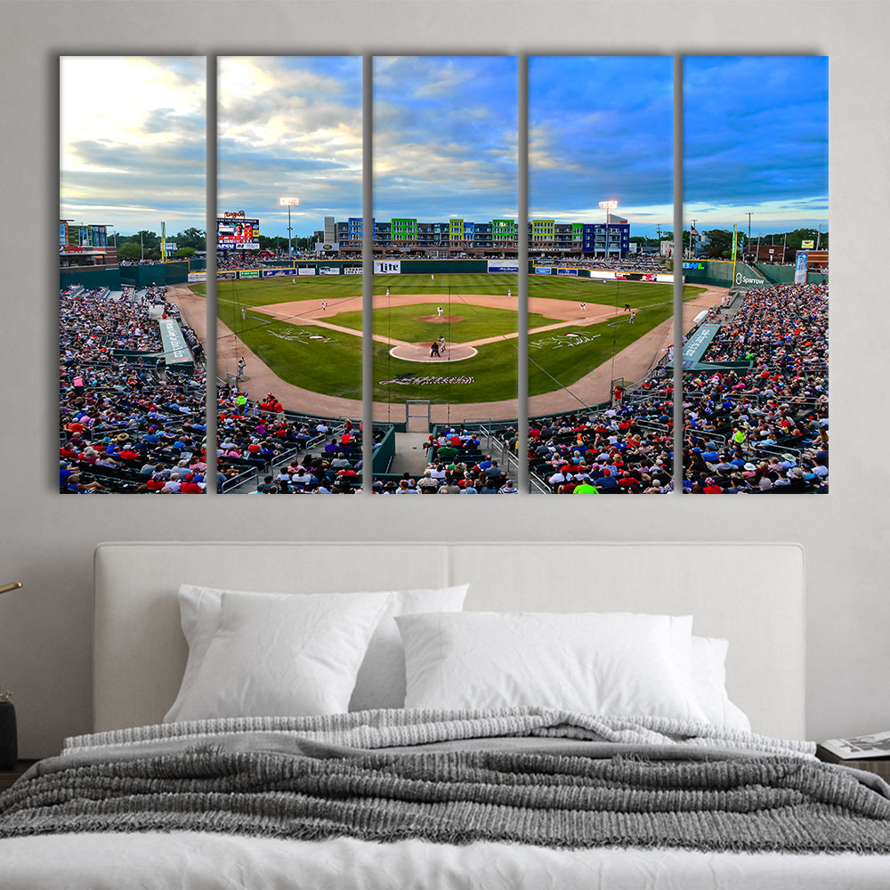 Jackson Field, Stadium Canvas, Sport Art, 5 Panel B, Extra Large Canvas, Canvas Print Wall Art