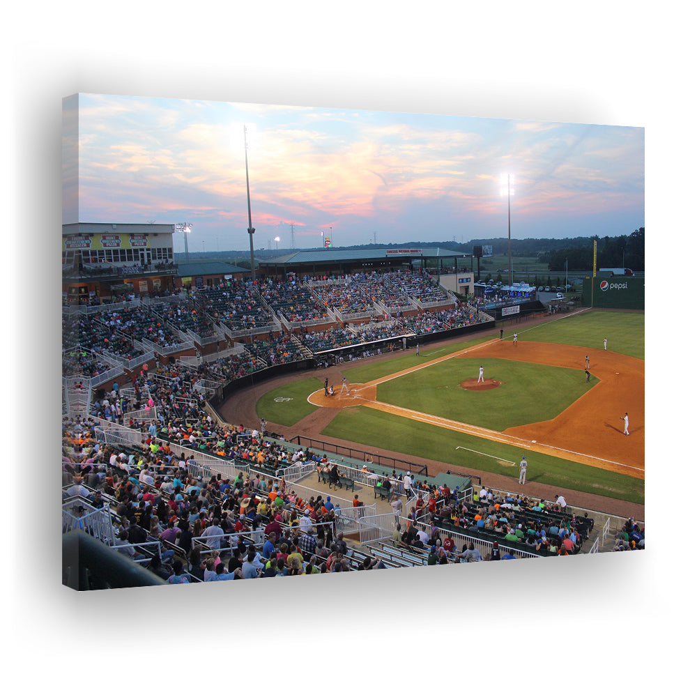 Jackson Field in Lansing, Stadium Canvas, Sport Art, Gift for him, Man Cave Decor, Art Print, Canvas Print Wall Art