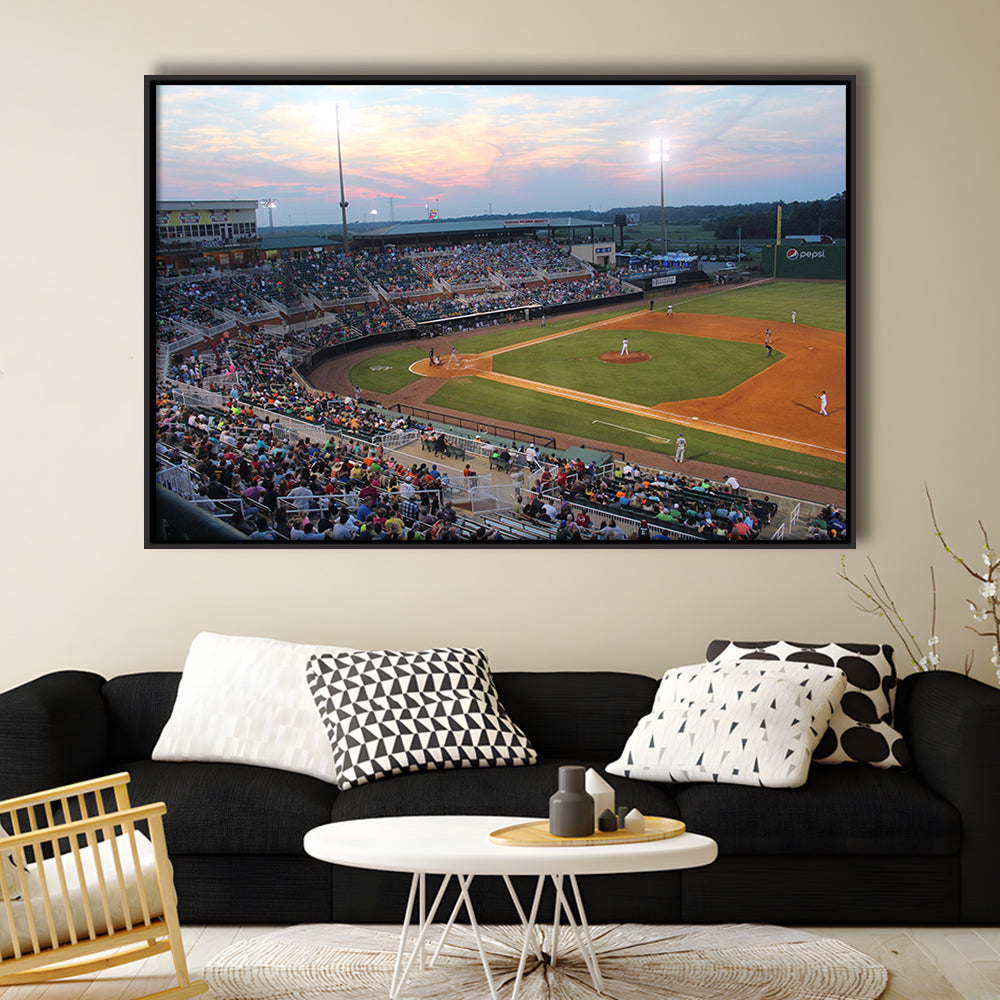 Jackson Field in Lansing, Stadium Canvas, Sport Art, Framed Canvas Print Wall Art, Floating Frame