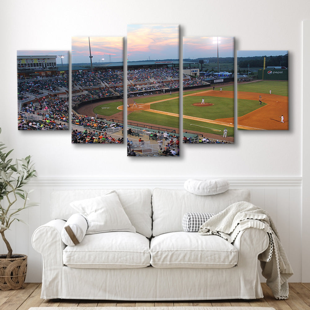 Jackson Field in Lansing, Stadium Canvas, Sport Art, Gift for him, 5 Panel, Large Canvas, Canvas Print Wall Art