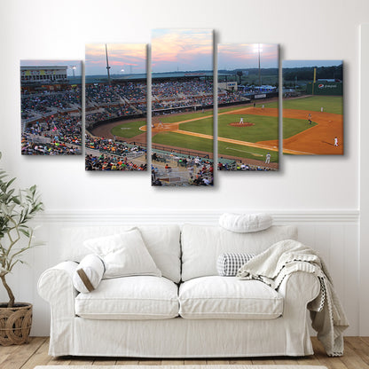 Jackson Field in Lansing, Stadium Canvas, Sport Art, Gift for him, 5 Panel, Large Canvas, Canvas Print Wall Art