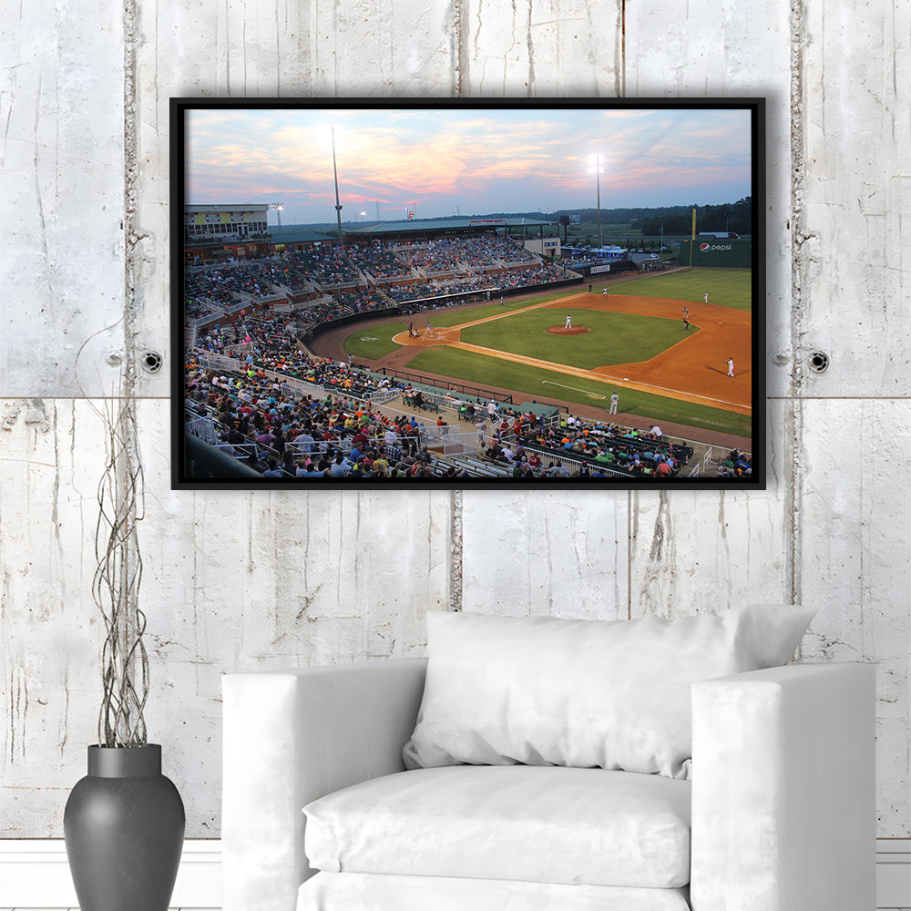 Jackson Field in Lansing, Stadium Canvas, Sport Art, Framed Canvas Print Wall Art, Floating Frame
