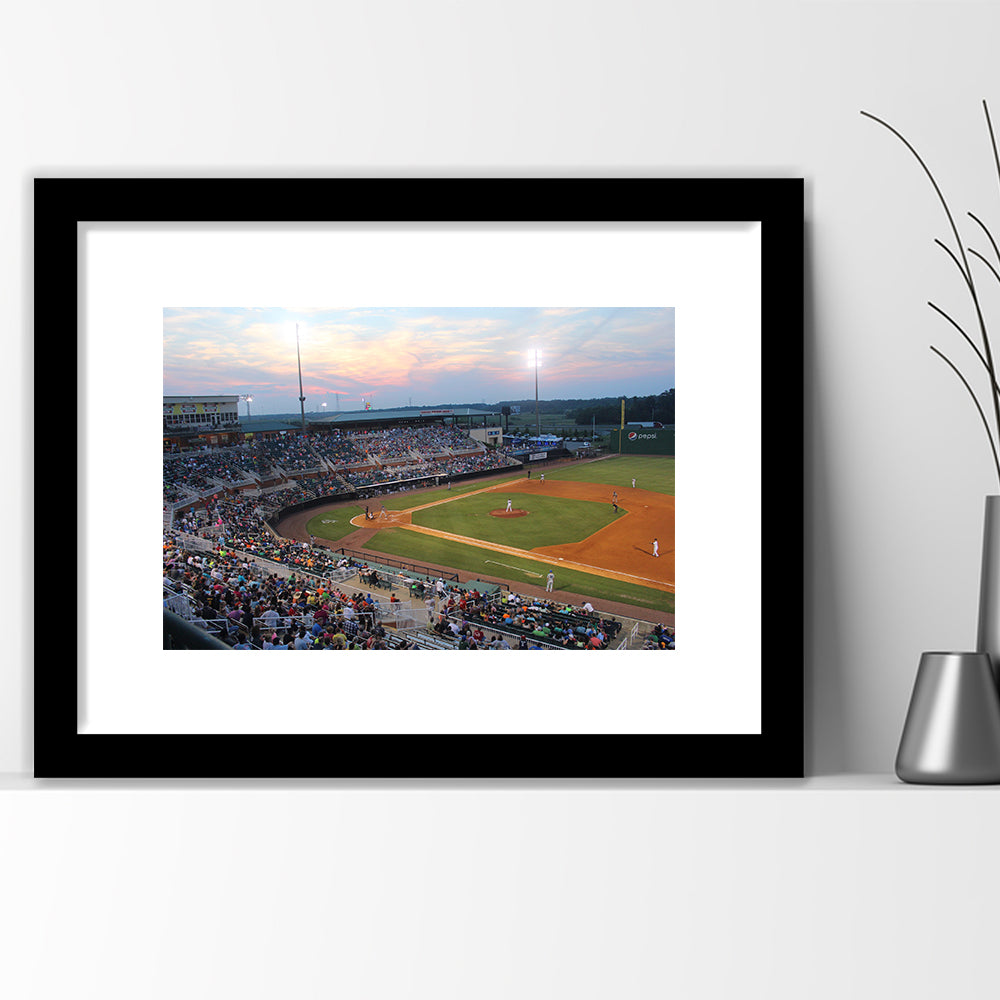 Jackson Field in Lansing, Stadium Canvas, Sport Art, Gift for him, White Border Framed Art Print Wall Decor
