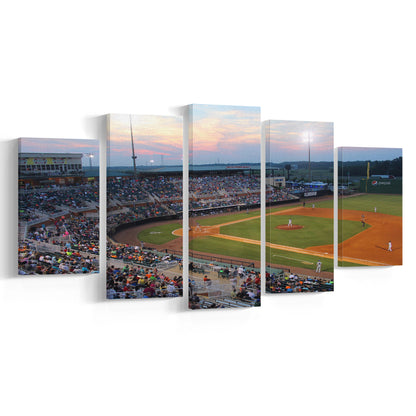 Jackson Field in Lansing, Stadium Canvas, Sport Art, Gift for him, 5 Panel, Large Canvas, Canvas Print Wall Art