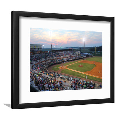 Jackson Field in Lansing, Stadium Canvas, Sport Art, Gift for him, White Border Framed Art Print Wall Decor