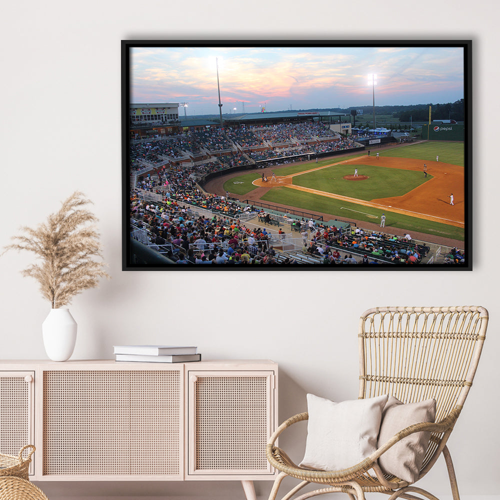 Jackson Field in Lansing, Stadium Canvas, Sport Art, Framed Canvas Print Wall Art, Floating Frame