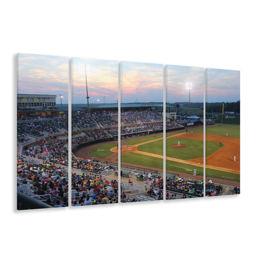 Jackson Field in Lansing, Stadium Canvas, Sport Art, 5 Panel B, Extra Large Canvas, Canvas Print Wall Art