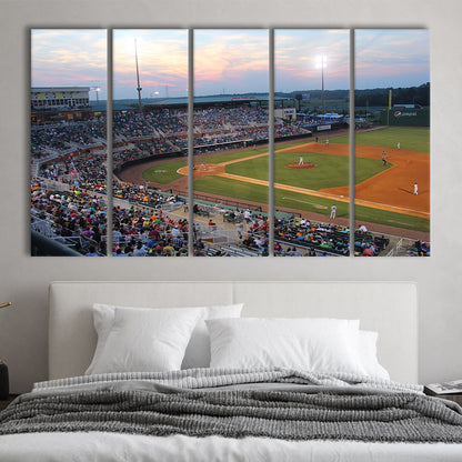 Jackson Field in Lansing, Stadium Canvas, Sport Art, 5 Panel B, Extra Large Canvas, Canvas Print Wall Art