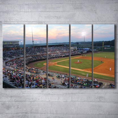 Jackson Field in Lansing, Stadium Canvas, Sport Art, 5 Panel B, Extra Large Canvas, Canvas Print Wall Art