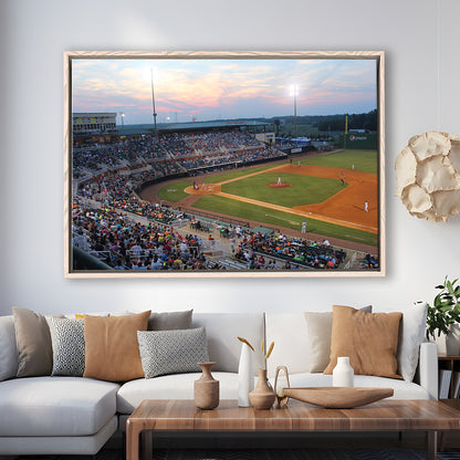 Jackson Field in Lansing, Stadium Canvas, Sport Art, Framed Canvas Print Wall Art, Floating Frame