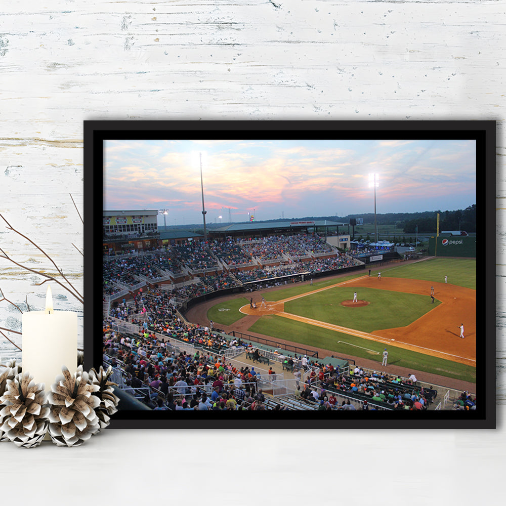 Jackson Field in Lansing, Stadium Canvas, Sport Art, Framed Canvas Print Wall Art, Floating Frame