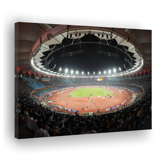 Jawaharlal Nehru Stadium, Stadium Canvas, Sport Art, Gift for him, Man Cave Decor, Art Print, Canvas Print Wall Art