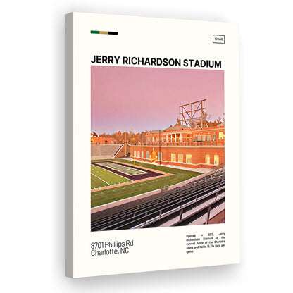 Jerry Richardson Stadium Print, Charlotte Stadium Canvas Art, Fan Gifts, Sport Art, Canvas Print Wall Art