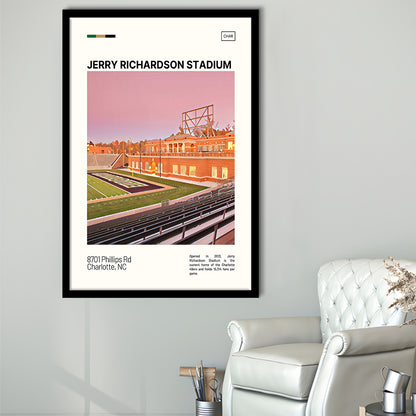Jerry Richardson Stadium Print, Charlotte Stadium Art, Gifts for him, Sport Art, Framed Art Print Wall Decor