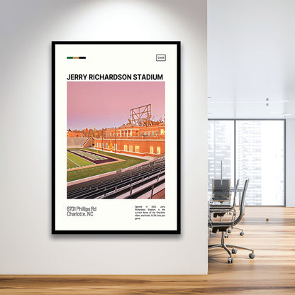 Jerry Richardson Stadium Print, Charlotte Stadium Art, Gifts for him, Sport Art, Framed Art Print Wall Decor