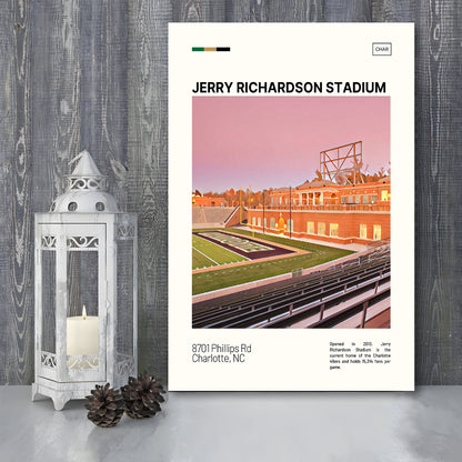 Jerry Richardson Stadium Print, Charlotte Stadium Canvas Art, Fan Gifts, Sport Art, Canvas Print Wall Art