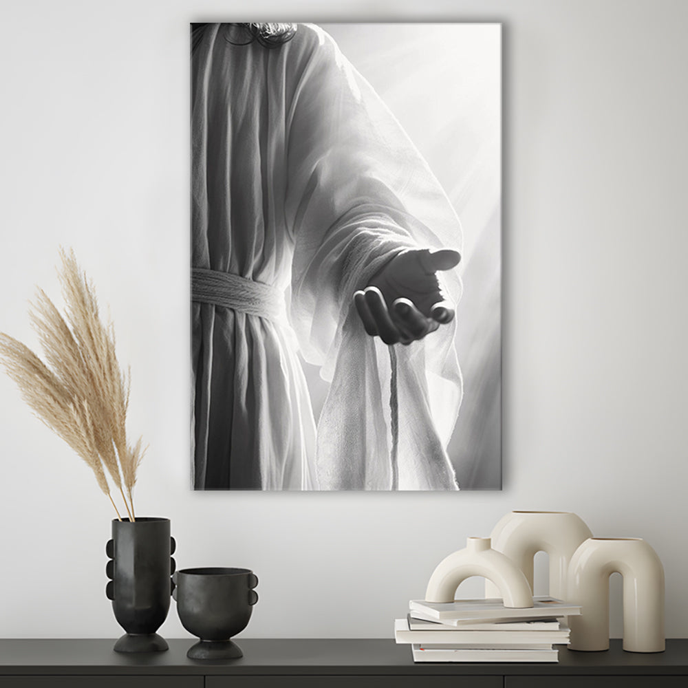 Jesus Art Print Modern Black and White Religious Gift!, Canvas Print Wall Art, Wall Decor, Painting Canvas