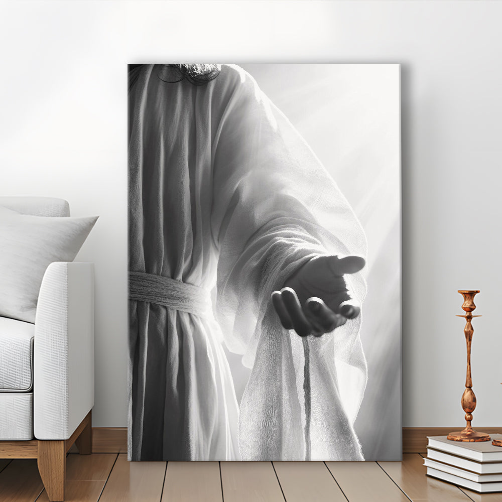 Jesus Art Print Modern Black and White Religious Gift!, Canvas Print Wall Art, Wall Decor, Painting Canvas