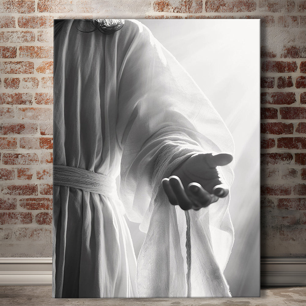 Jesus Art Print Modern Black and White Religious Gift!, Canvas Print Wall Art, Wall Decor, Painting Canvas