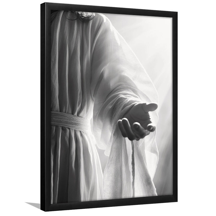 Jesus Art Print Modern Black and White Religious Gift!, Framed Art Print Wall Decor, Picture Framed