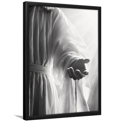 Jesus Art Print Modern Black and White Religious Gift!, Framed Art Print Wall Decor, Picture Framed