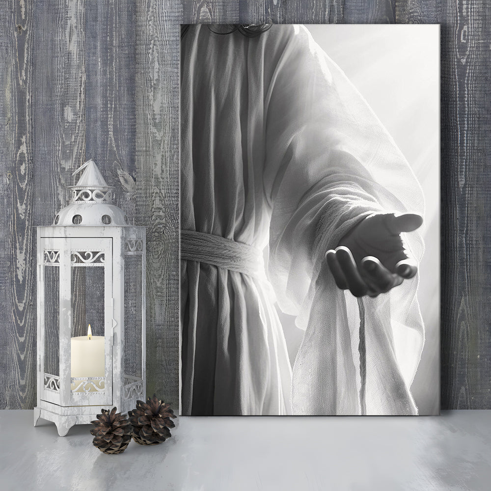 Jesus Art Print Modern Black and White Religious Gift!, Canvas Print Wall Art, Wall Decor, Painting Canvas