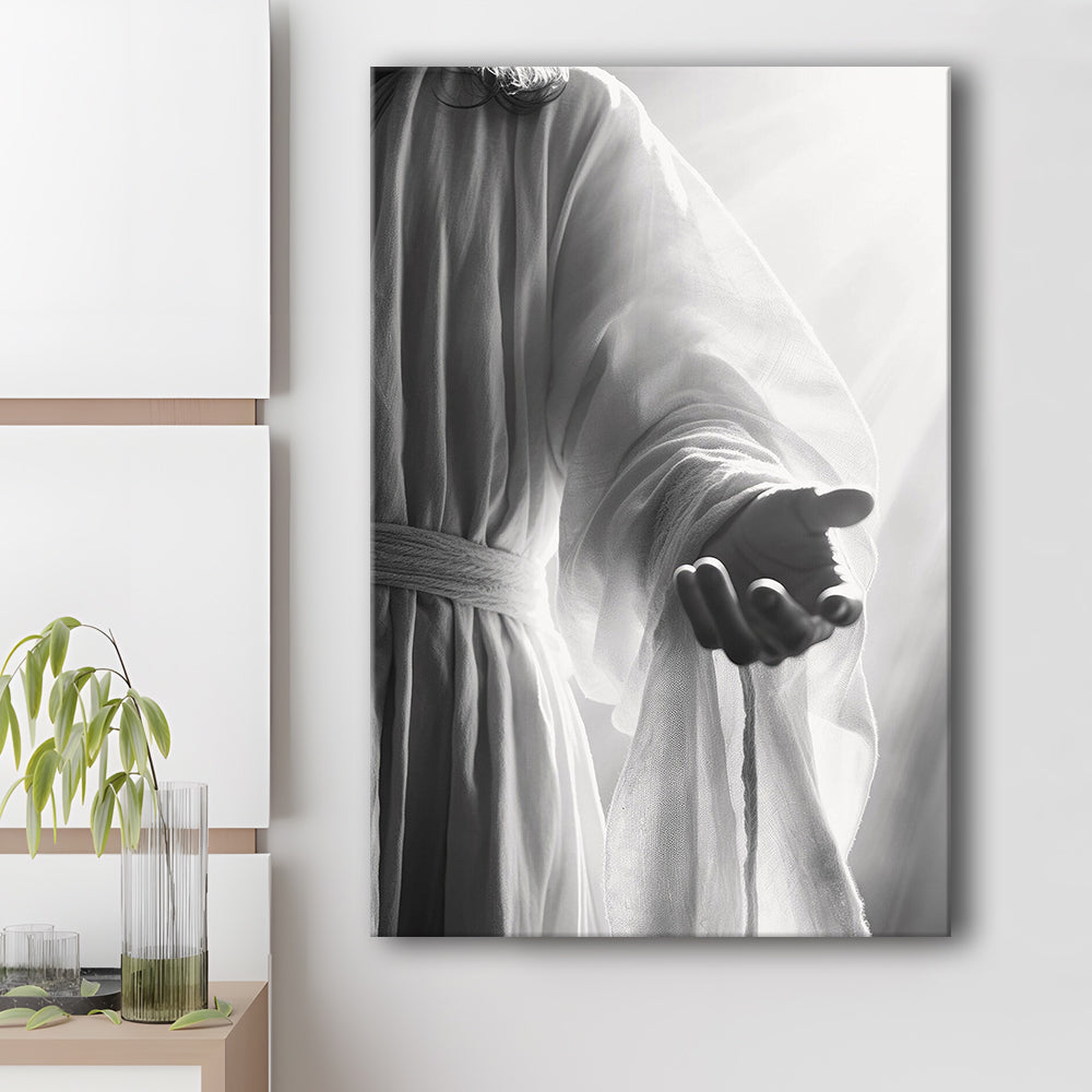 Jesus Art Print Modern Black and White Religious Gift!, Canvas Print Wall Art, Wall Decor, Painting Canvas