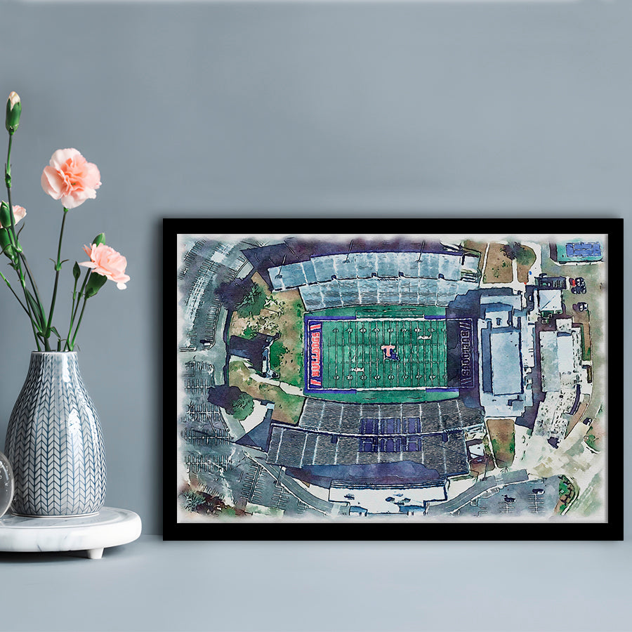 Joe Aillet Painting Stadium Watercolor, Ruston Louisiana Watercolor, Sport Gift Art, Framed Art Print Wall Decor