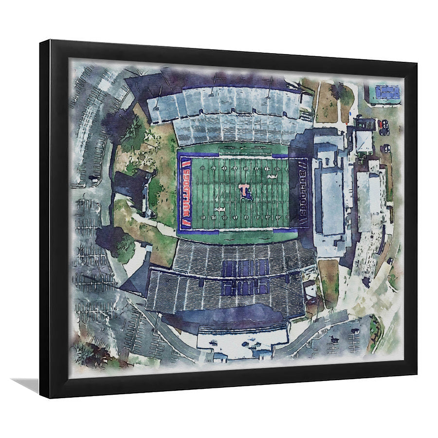 Joe Aillet Painting Stadium Watercolor, Ruston Louisiana Watercolor, Sport Gift Art, Framed Art Print Wall Decor