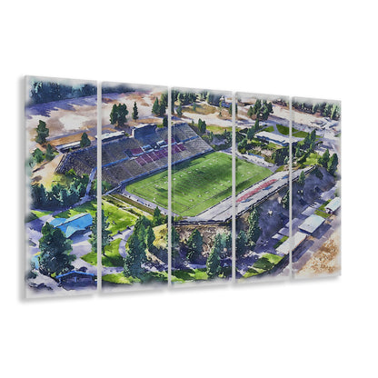 Joe Albi Painting Stadium Watercolor, Spokane Washington Watercolor, Sport Art, Extra Large Canvas Print Wall Art