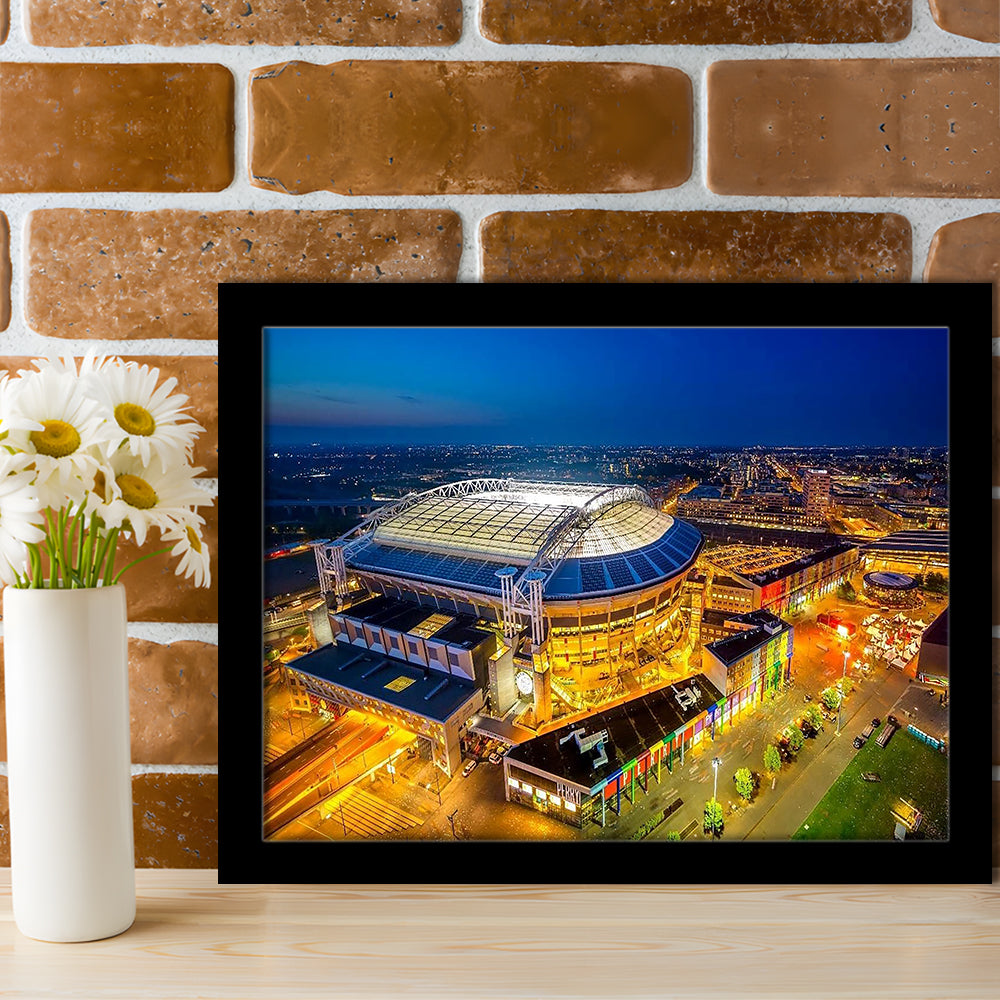 Johan Cruijff ArenA in Amsterdam, Stadium Canvas, Sport Art, Gift for him, Framed Art Print Wall Decor, Picture Framed