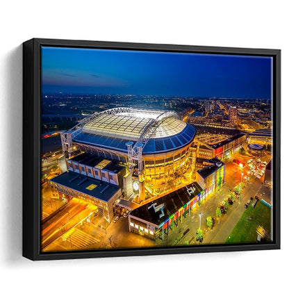 Johan Cruijff ArenA in Amsterdam, Stadium Canvas, Sport Art, Framed Canvas Print Wall Art, Floating Frame