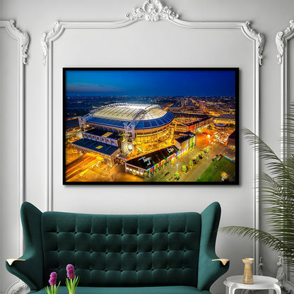 Johan Cruijff ArenA in Amsterdam, Stadium Canvas, Sport Art, Gift for him, Framed Art Print Wall Decor, Picture Framed